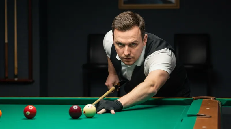 La position d'un joueur de billard